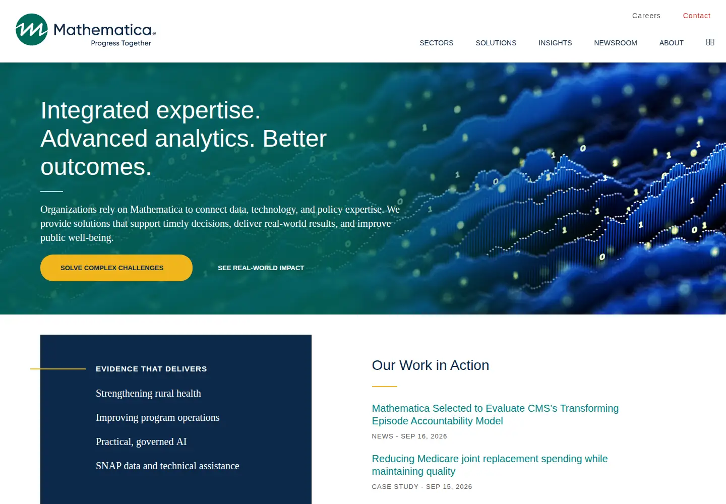 Screenshot of mathematica.org