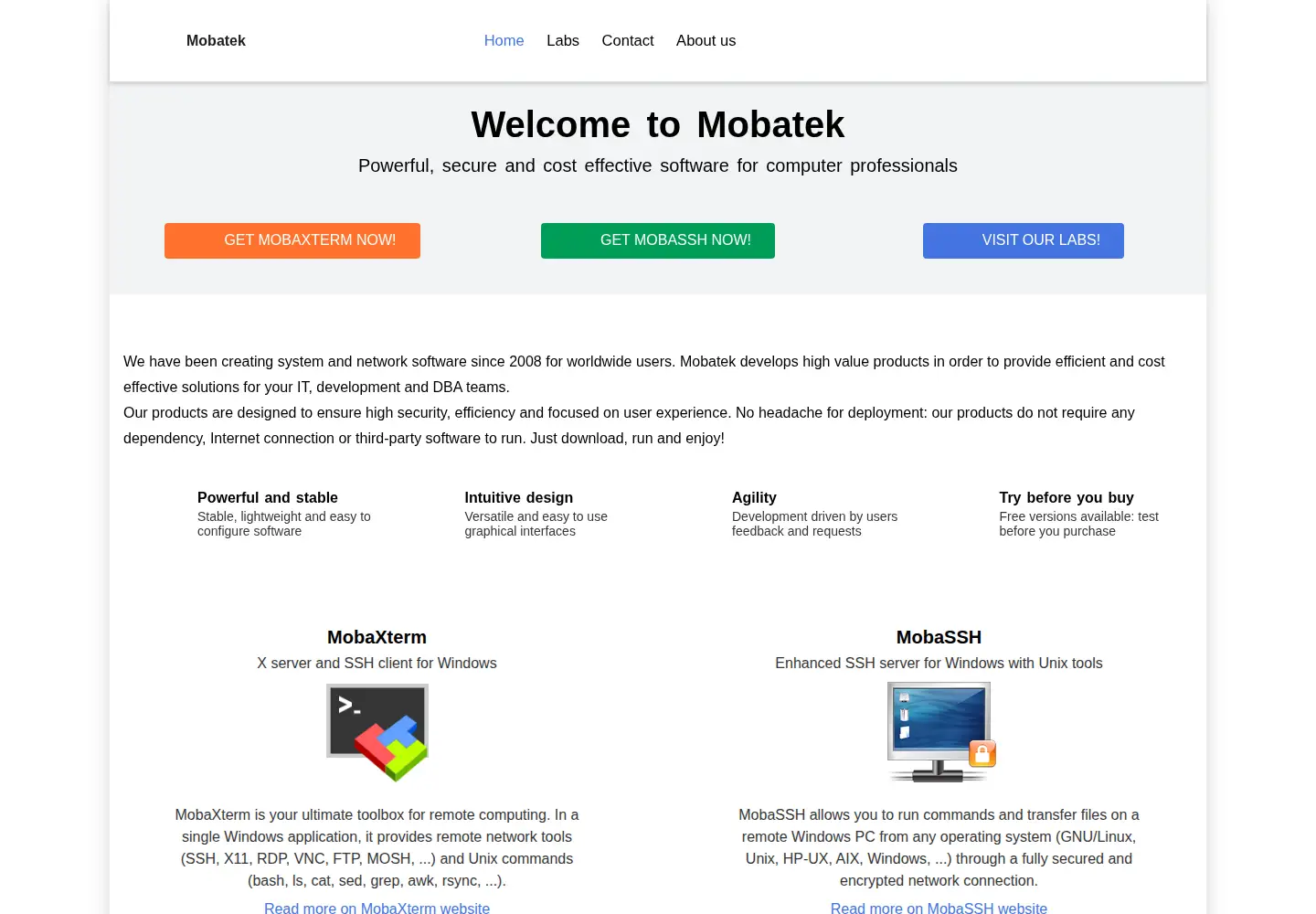 Screenshot of mobatek.net