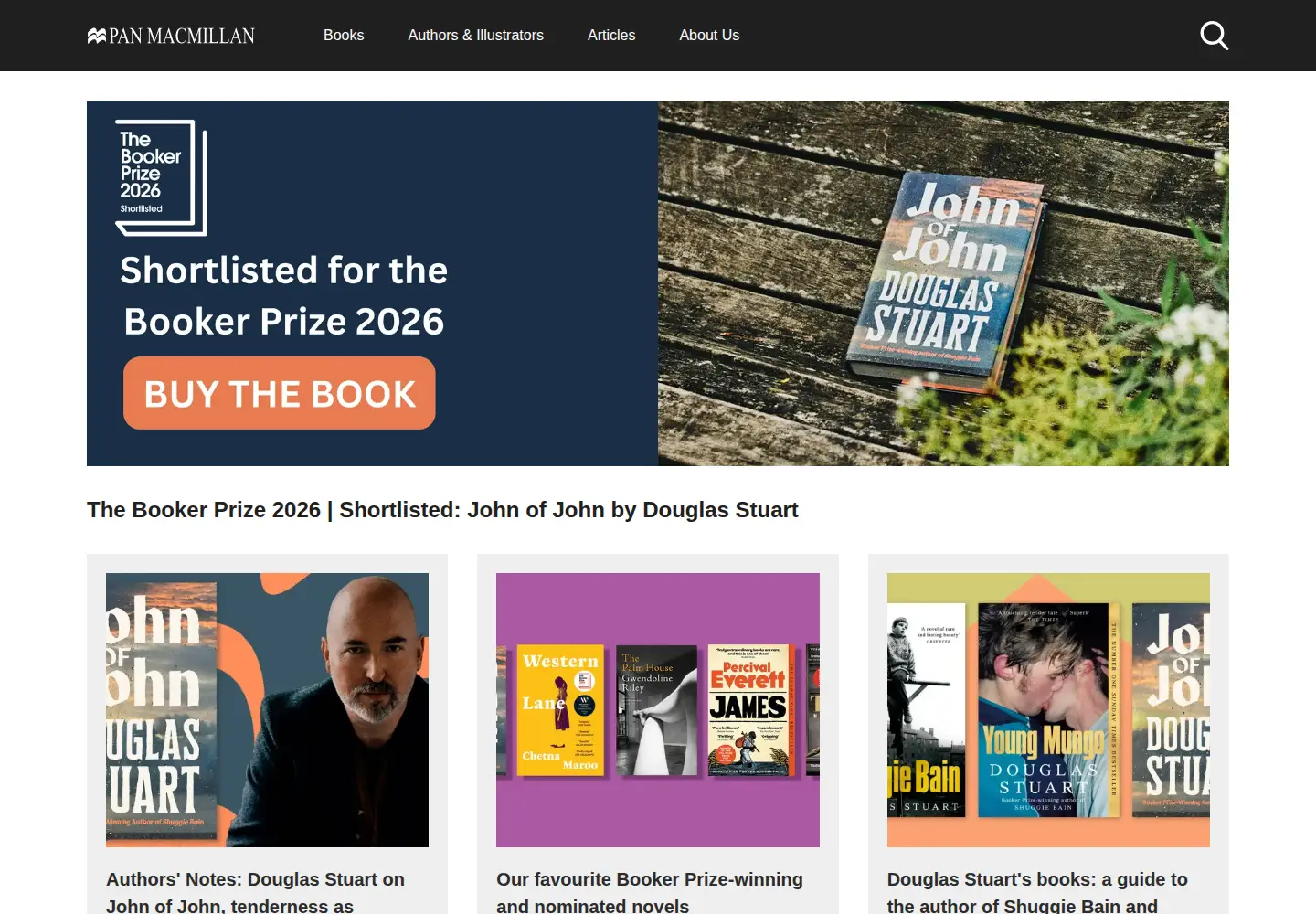 Screenshot of panmacmillan.com