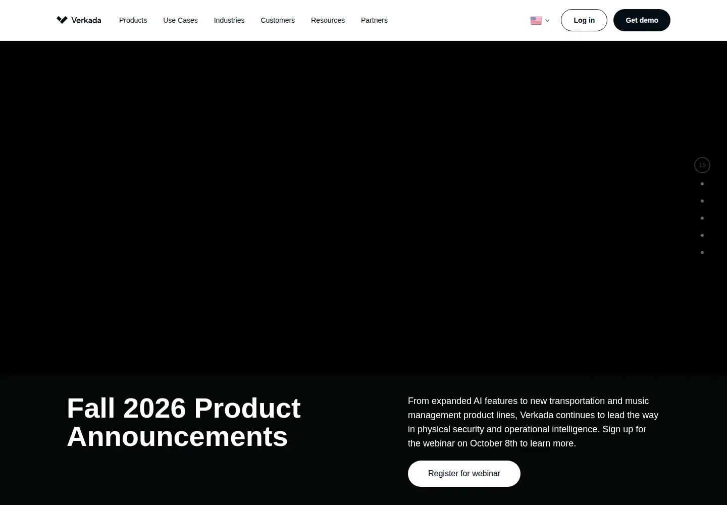 Screenshot of verkada.com