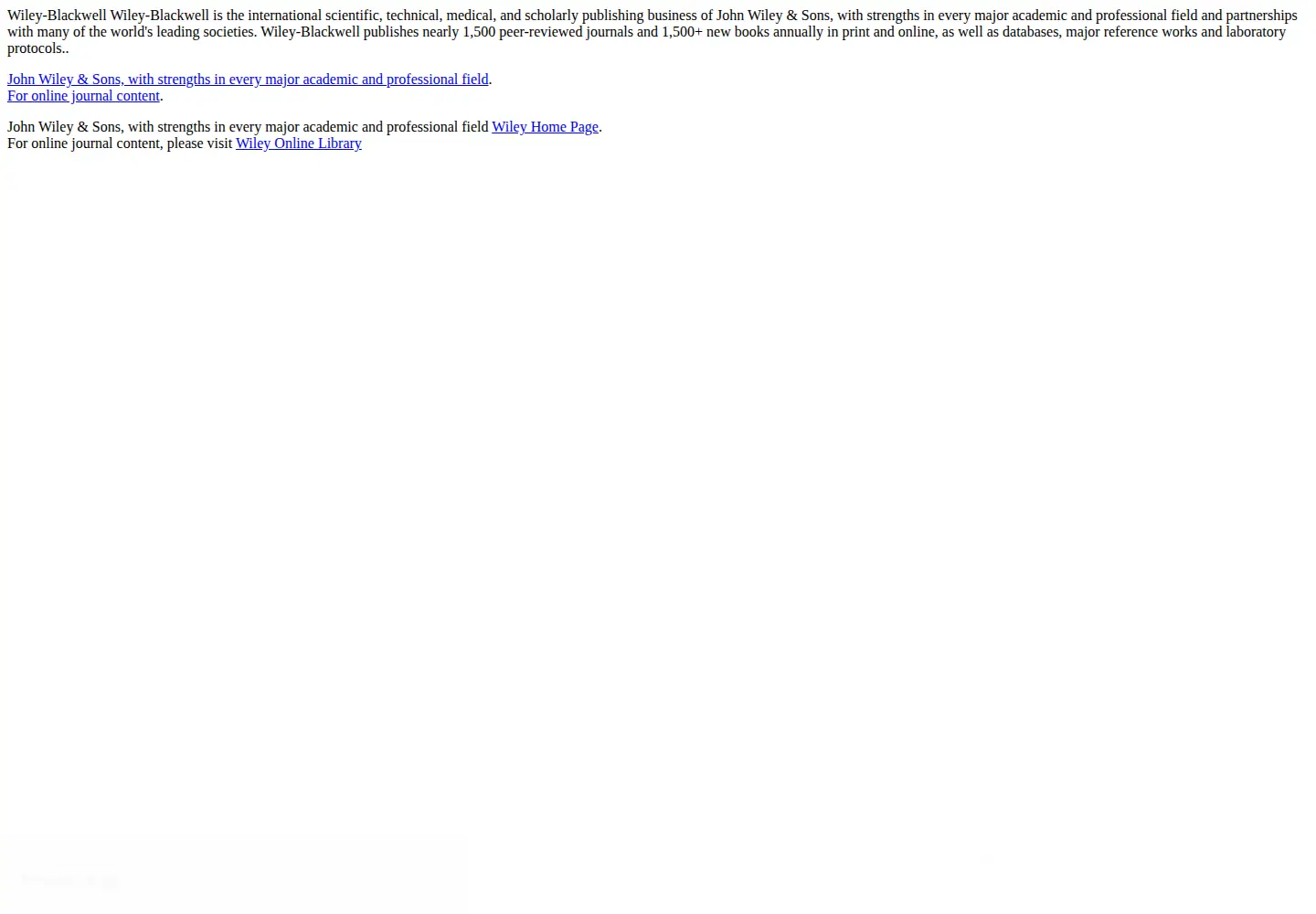 Screenshot of blackwellpublishing.com