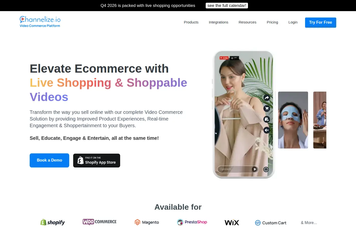 Screenshot of channelize.io