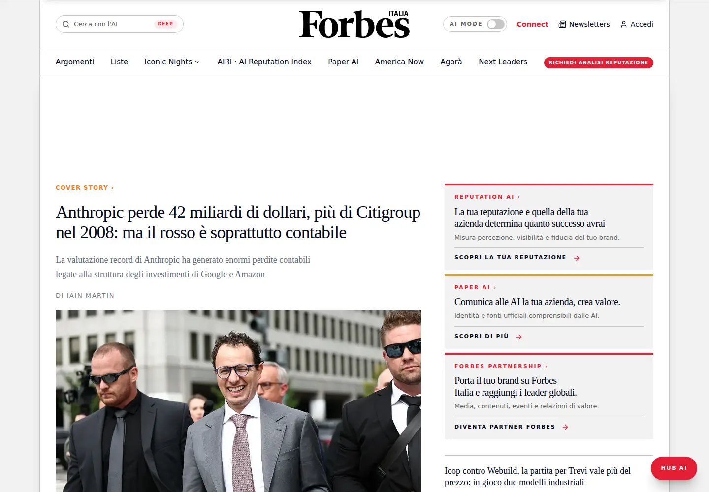 Screenshot of forbes.it