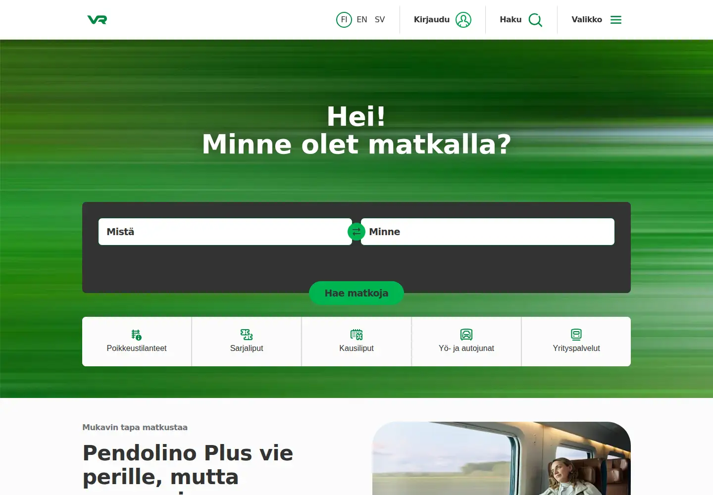 Screenshot of vr.fi