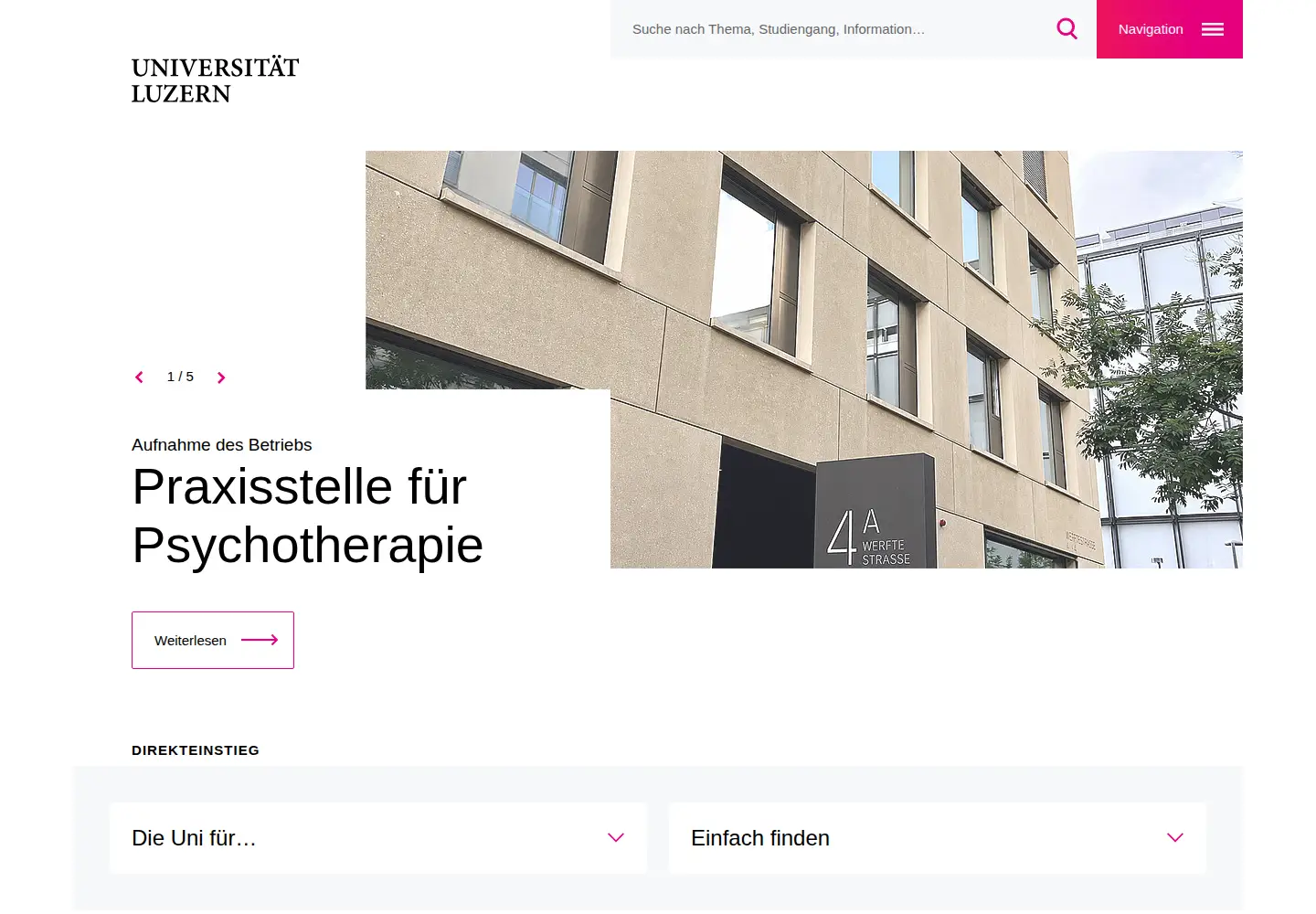 Screenshot of unilu.ch