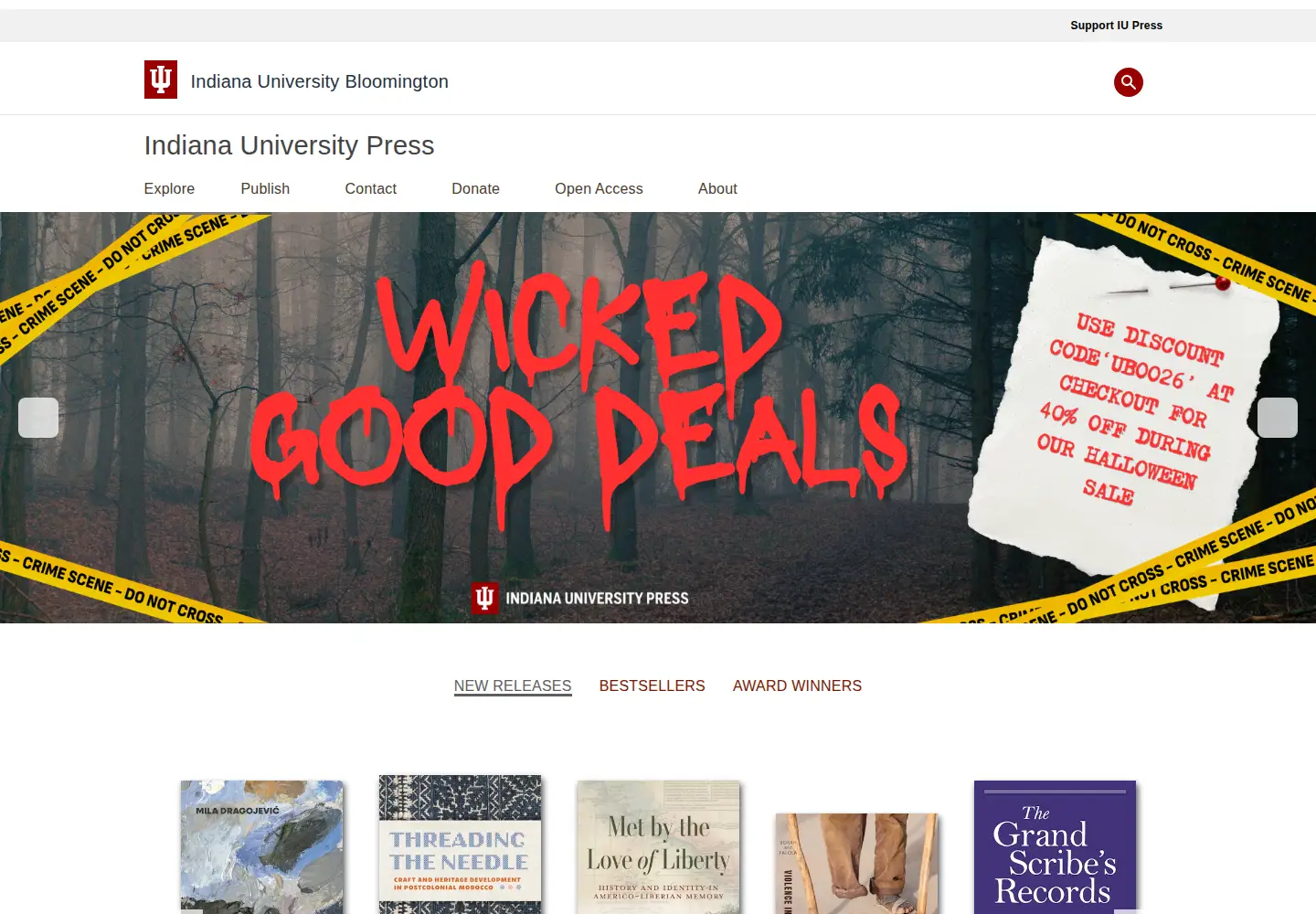 Screenshot of iupress.org