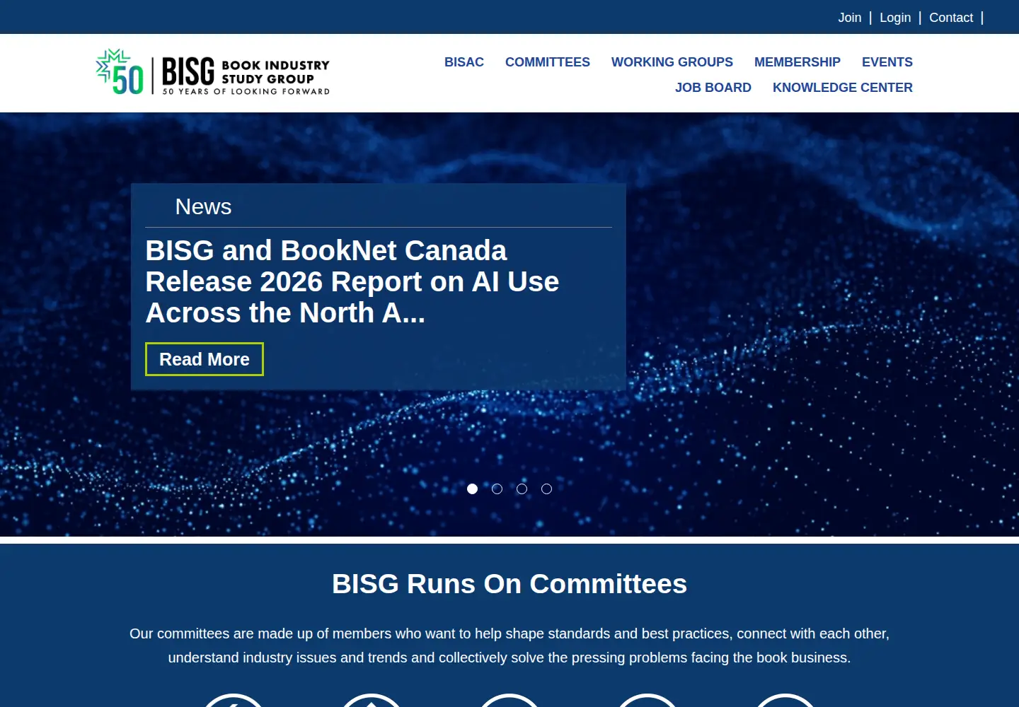 Screenshot of bisg.org
