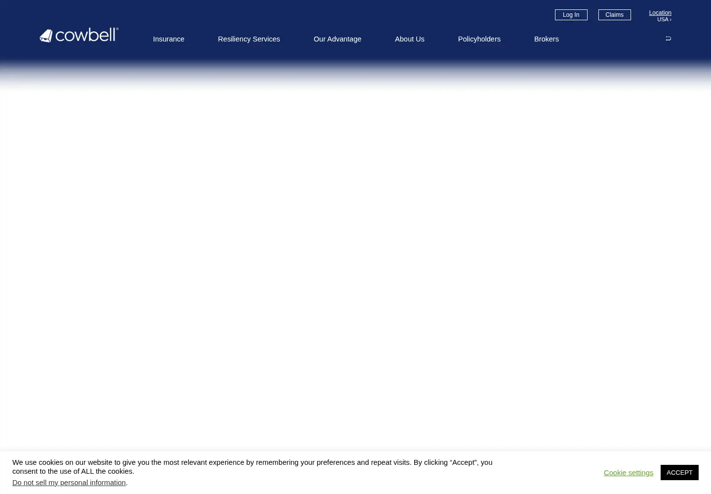 Screenshot of cowbell.insure