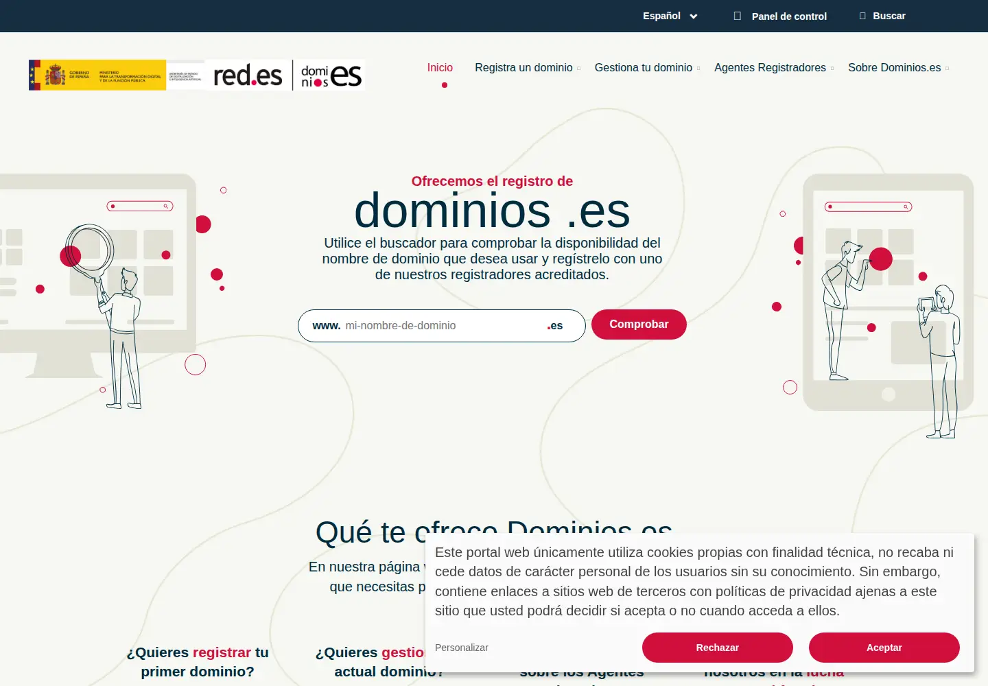 Screenshot of nic.es