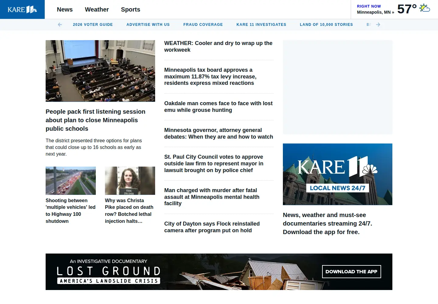 Screenshot of kare11.com