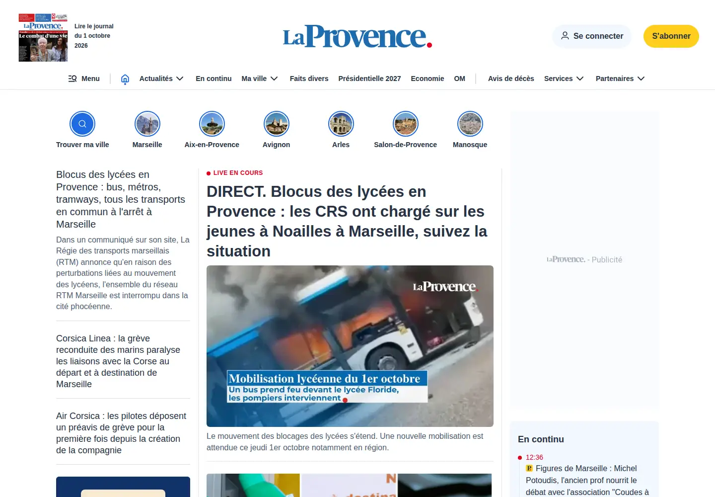 Screenshot of laprovence.com