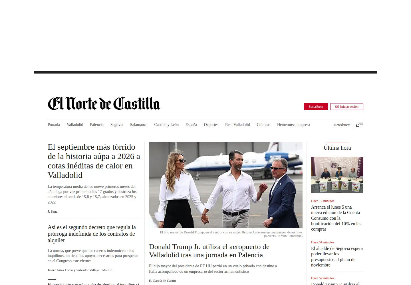 Screenshot of elnortedecastilla.es