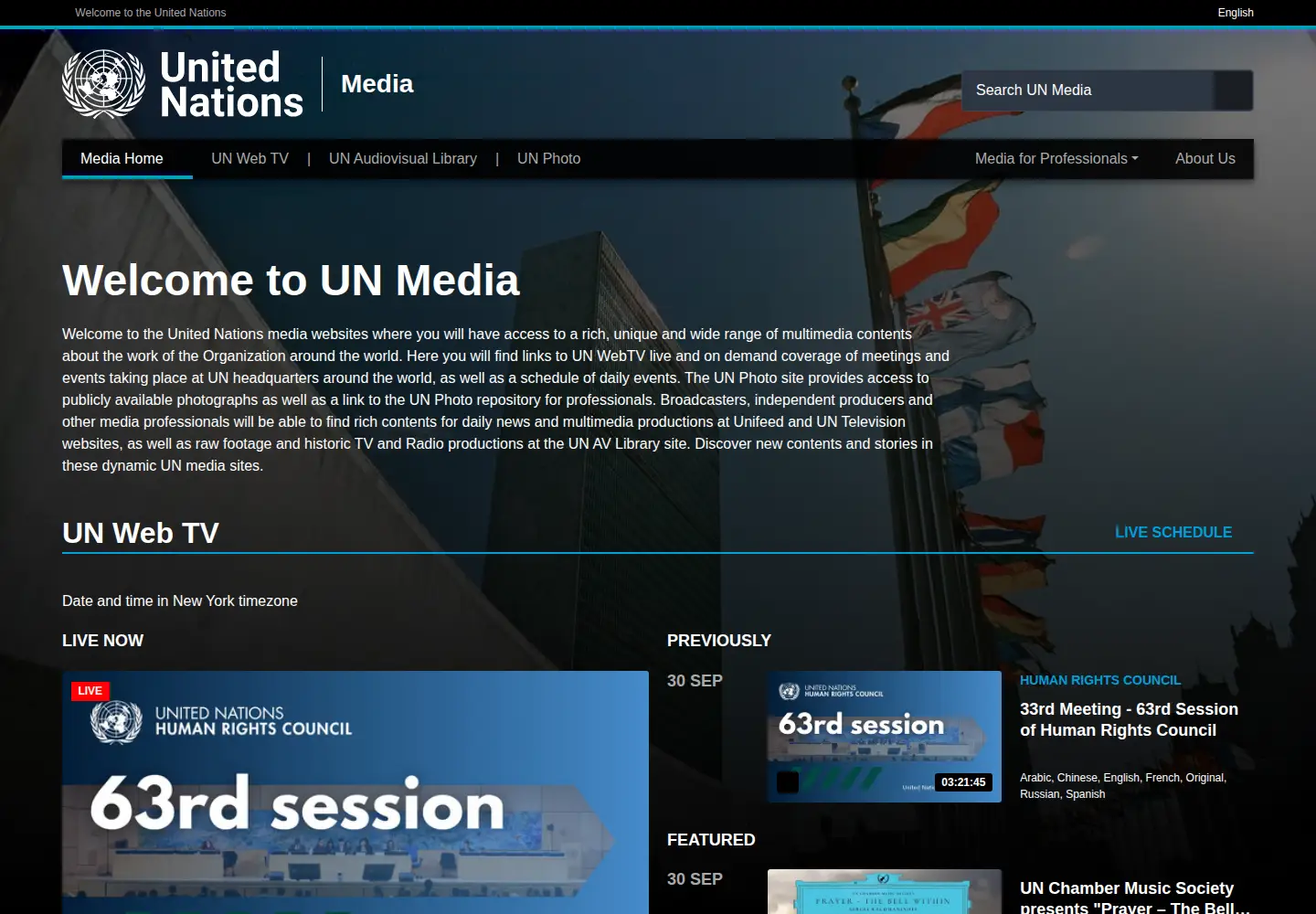 Screenshot of unmultimedia.org