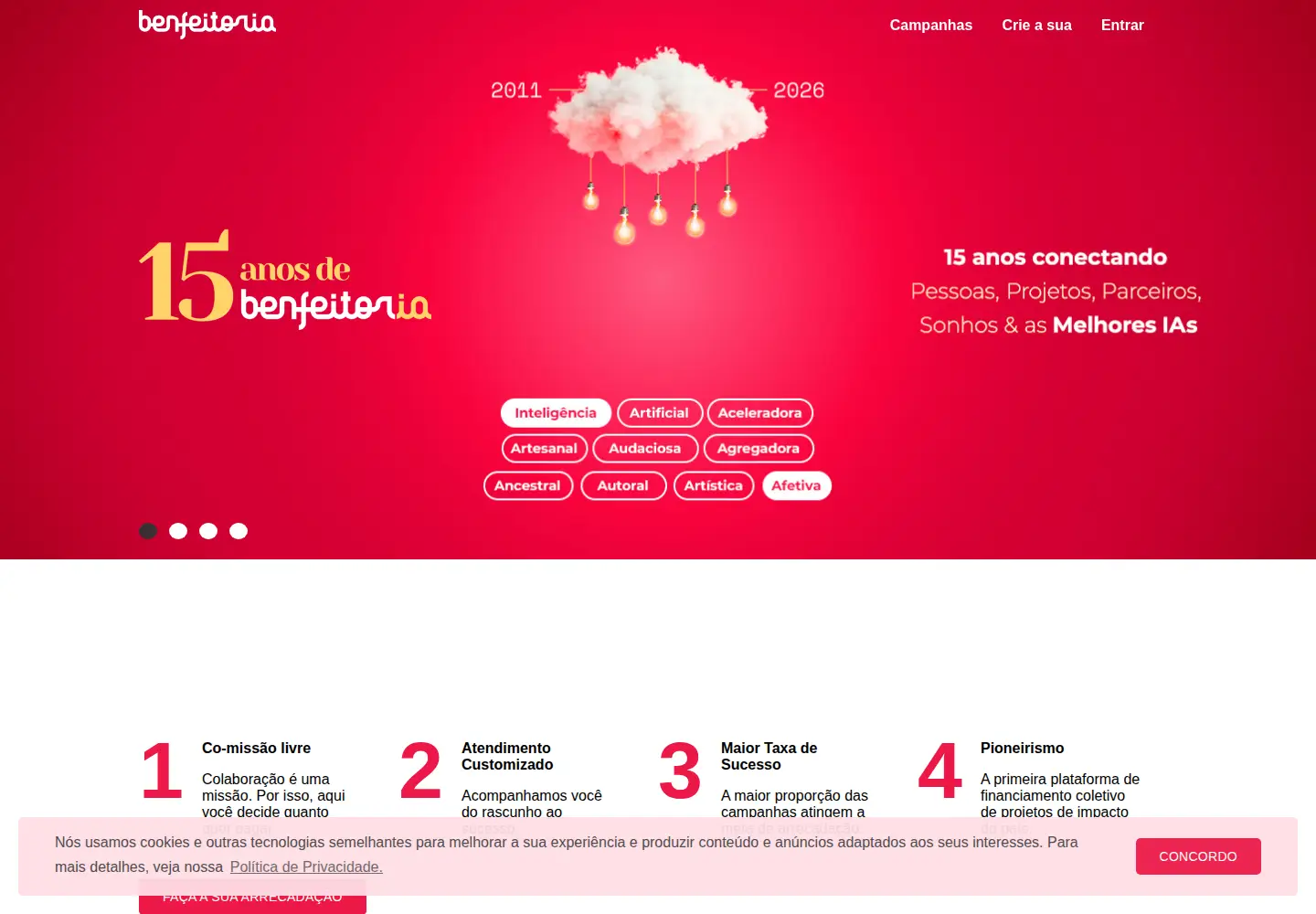 Screenshot of benfeitoria.com