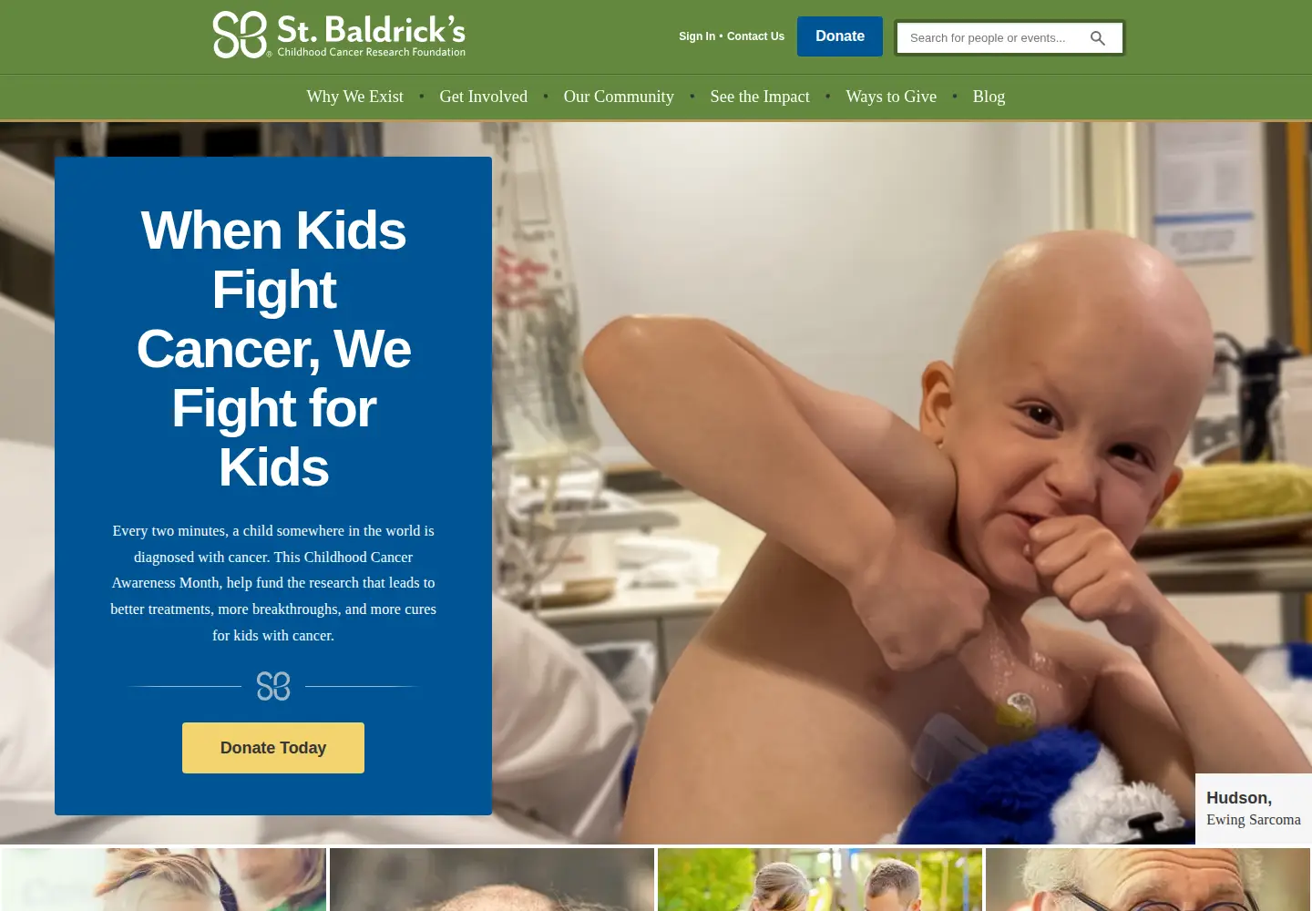 Captured homepage of stbaldricks.org in the current scan