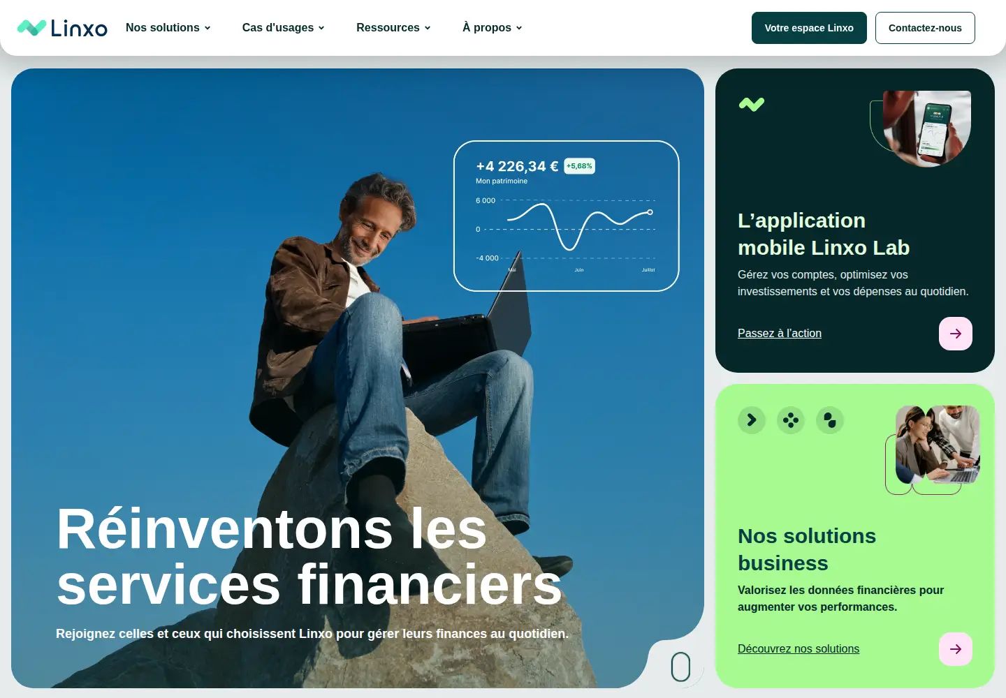 Screenshot of linxo.com