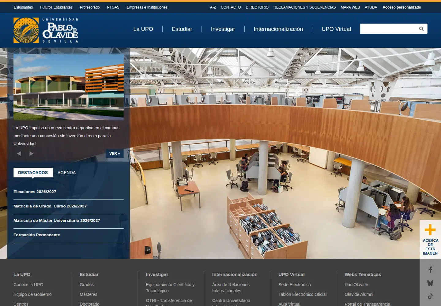 Screenshot of upo.es