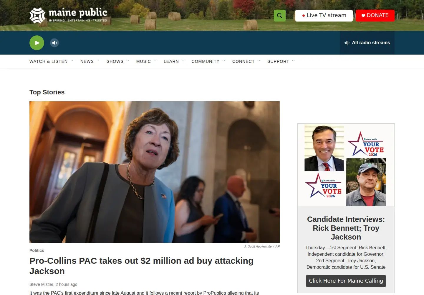 Screenshot of mainepublic.org