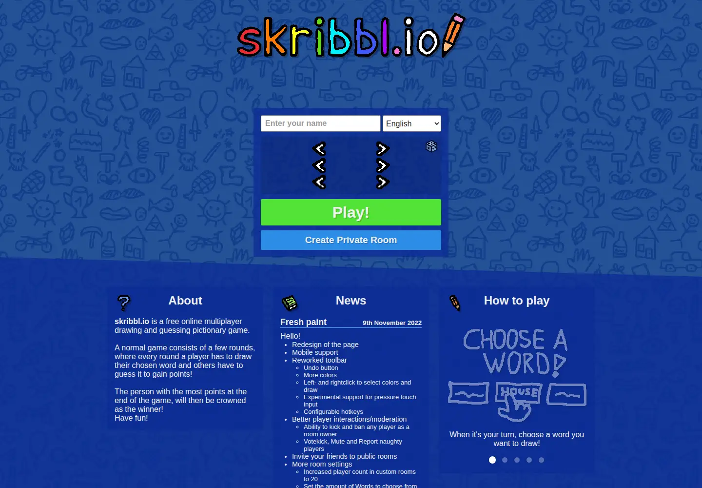 Screenshot of skribbl.io