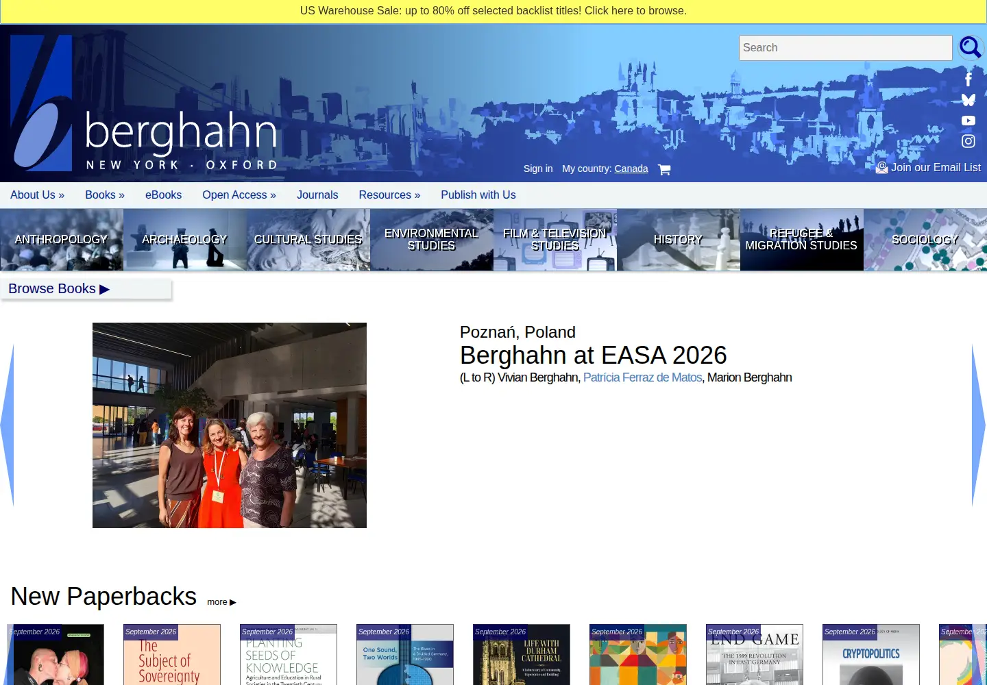 Screenshot of berghahnbooks.com
