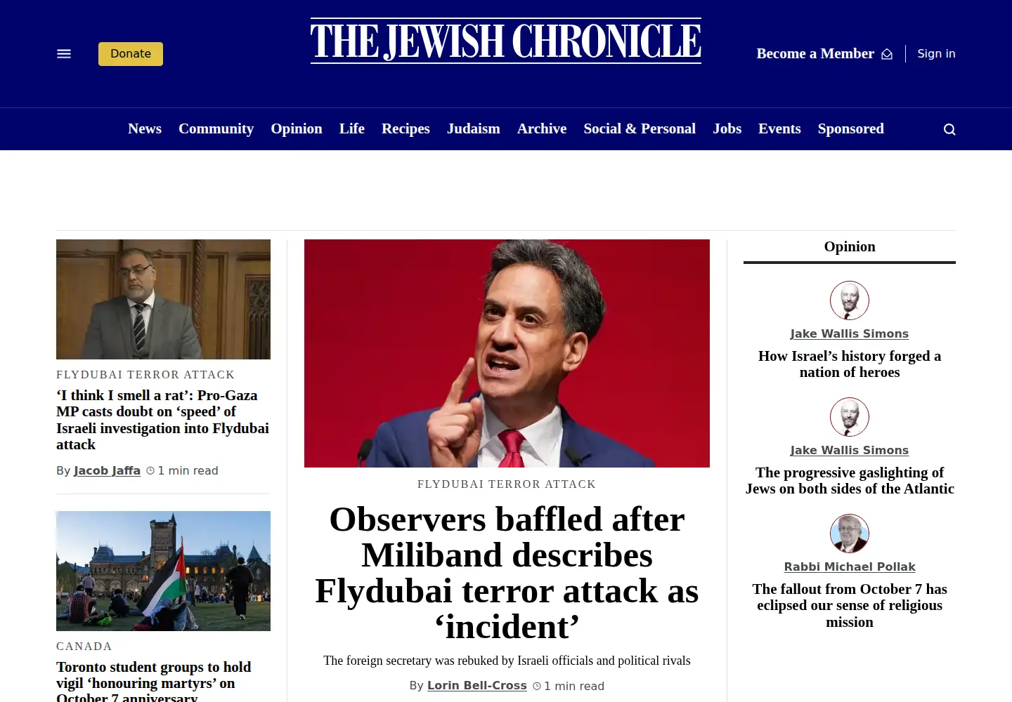 Screenshot of thejc.com
