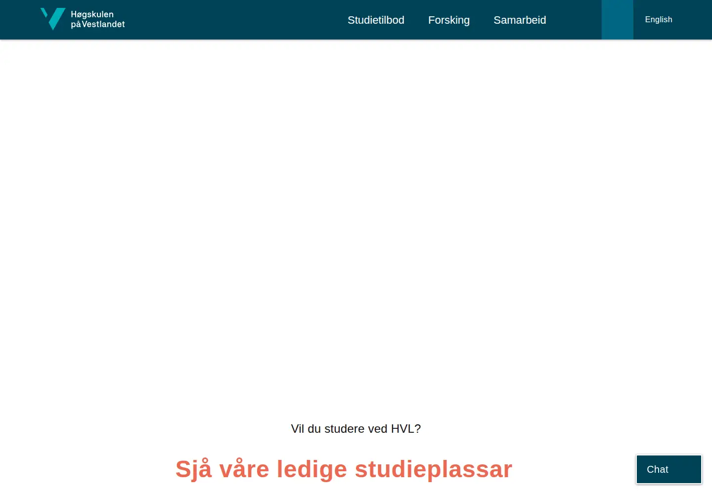Screenshot of hvl.no