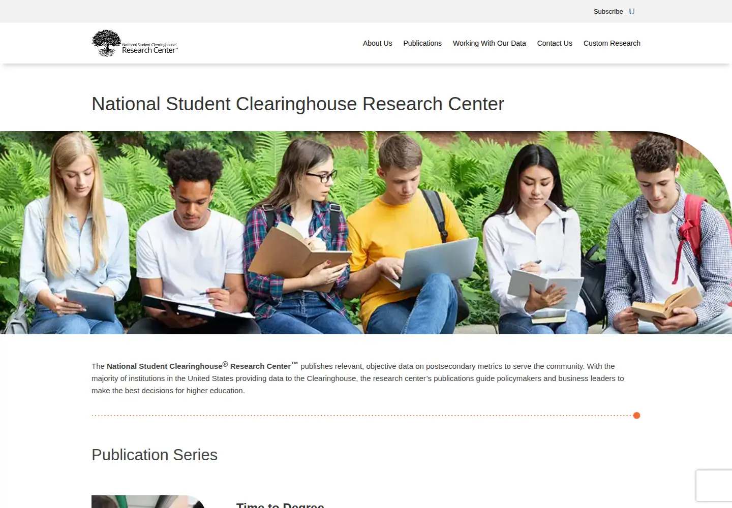 Screenshot of nscresearchcenter.org