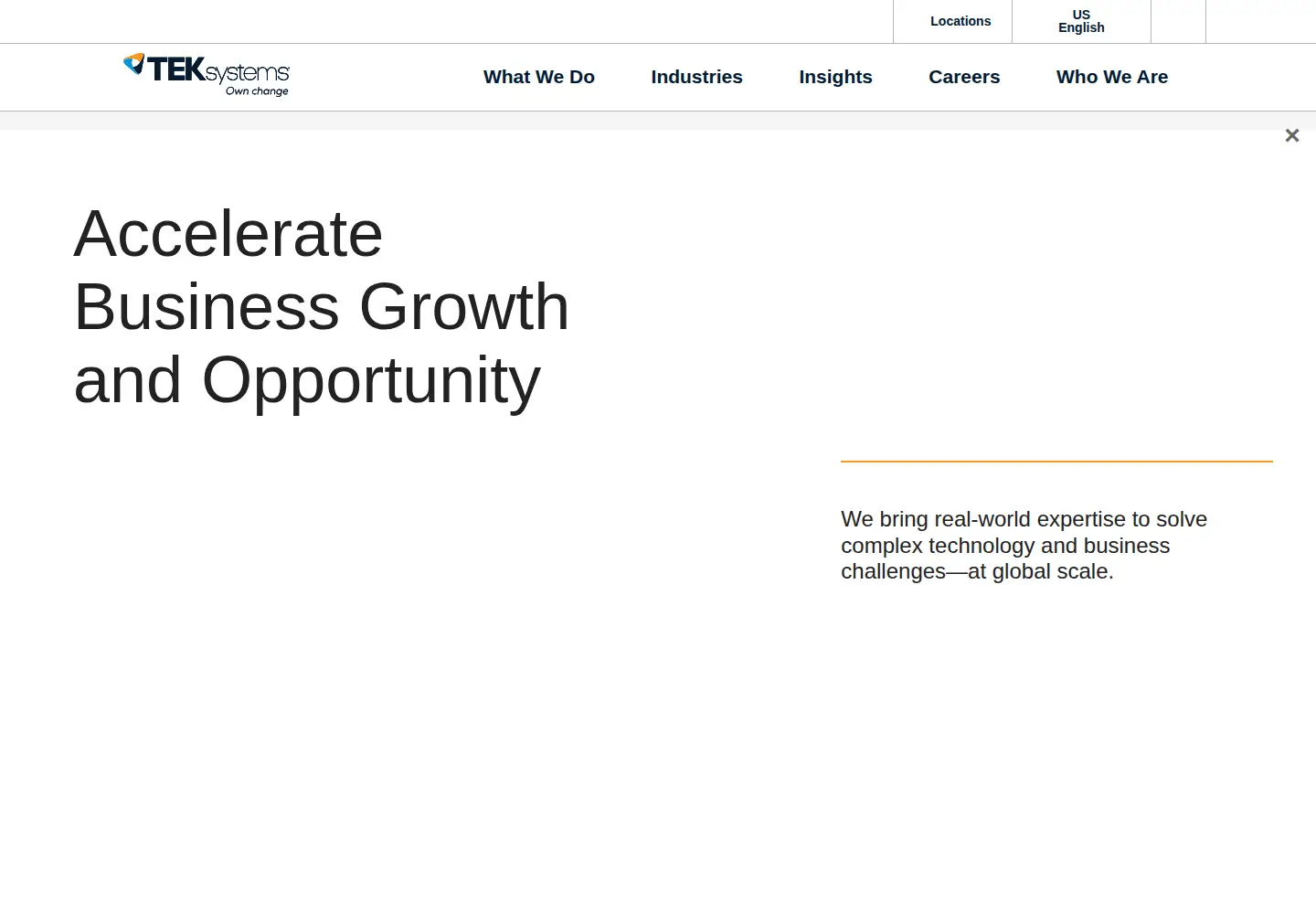 Screenshot of teksystems.com