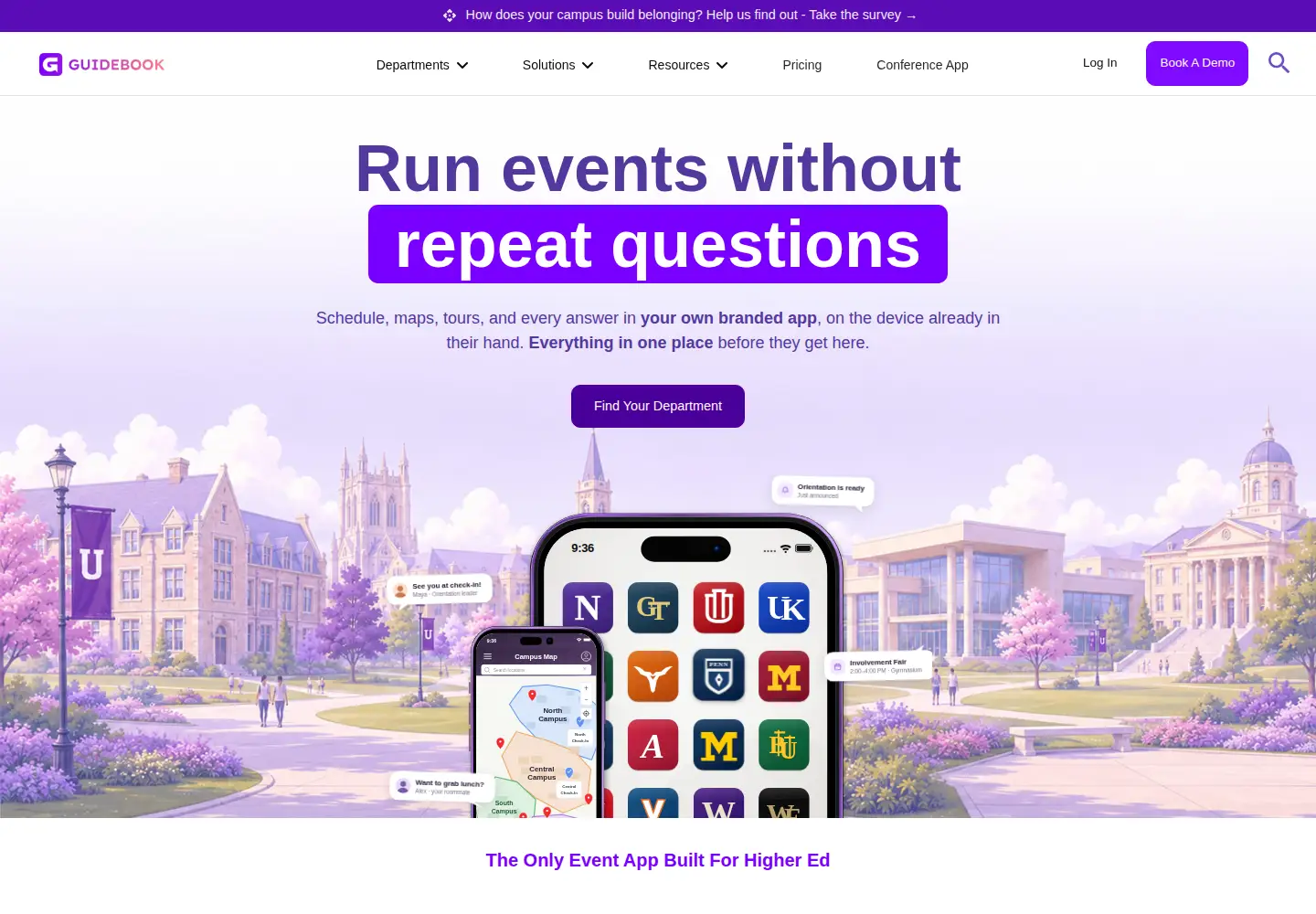 Screenshot of guidebook.com
