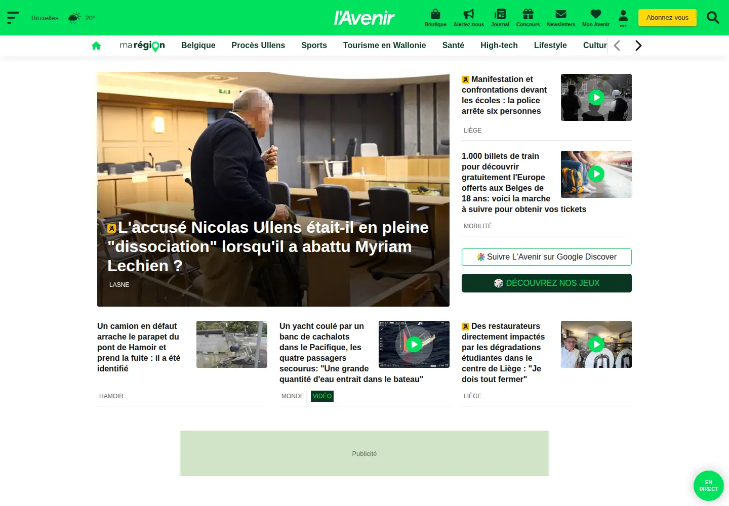 Screenshot of lavenir.net