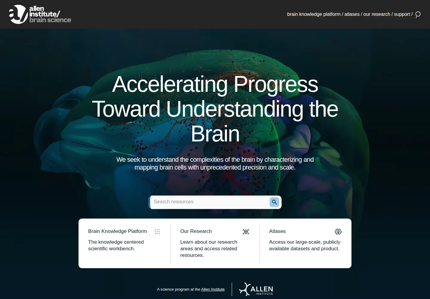 Screenshot of brain-map.org