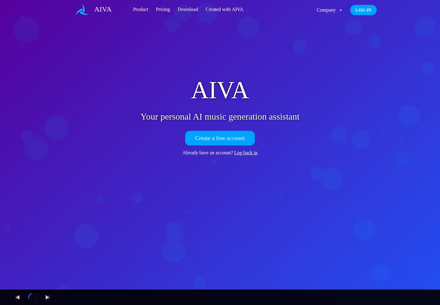 Screenshot of aiva.ai