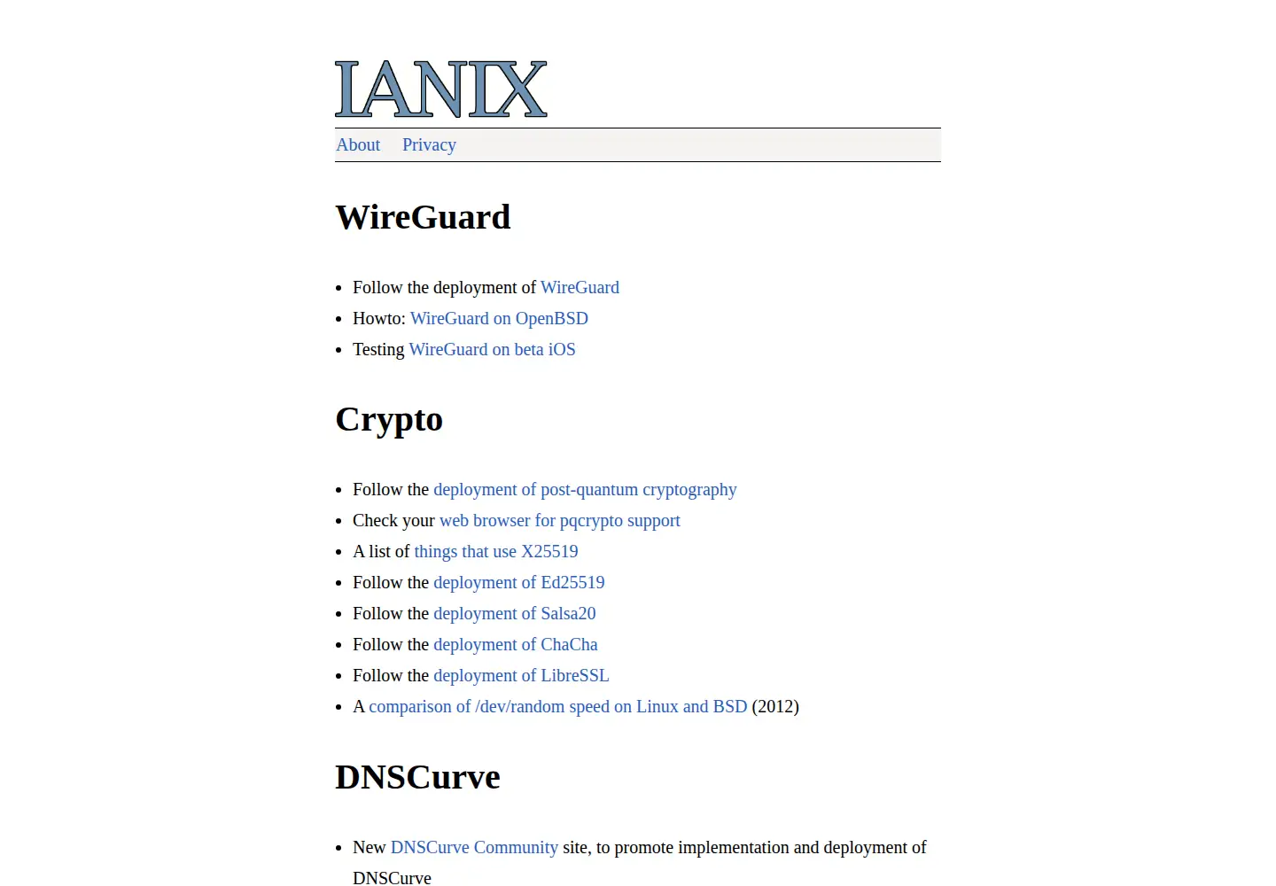 Screenshot of ianix.com