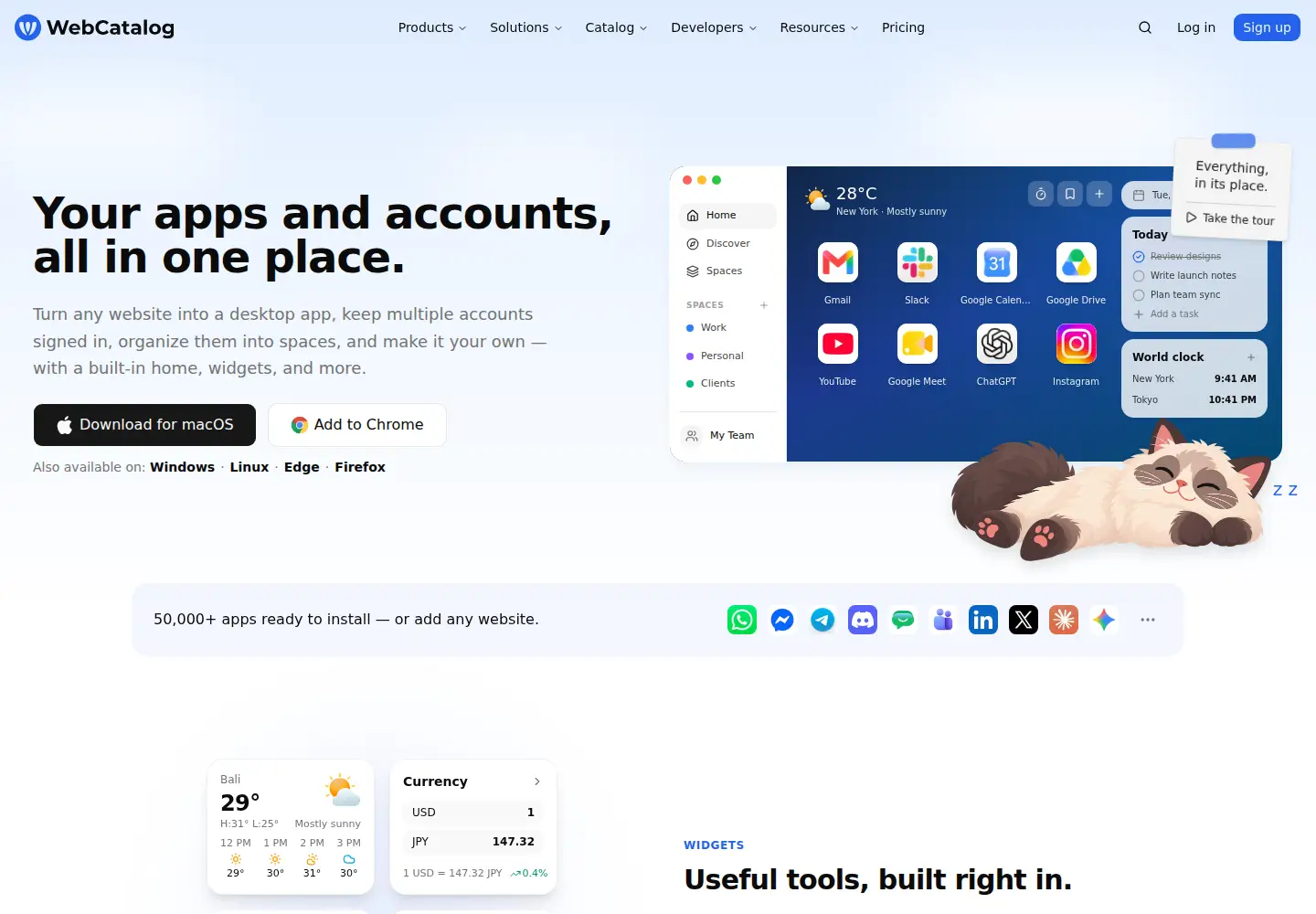 Screenshot of webcatalog.io