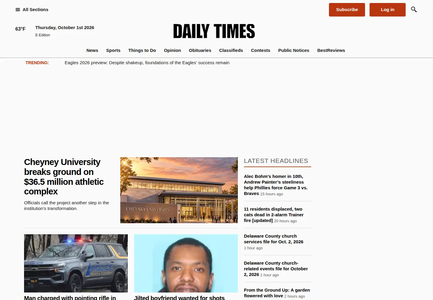 Screenshot of delcotimes.com