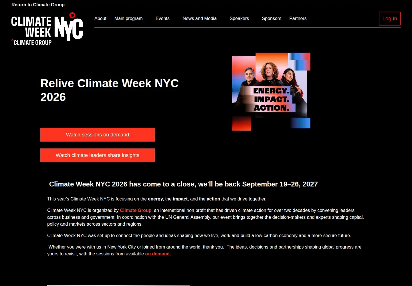 Screenshot of climateweeknyc.org