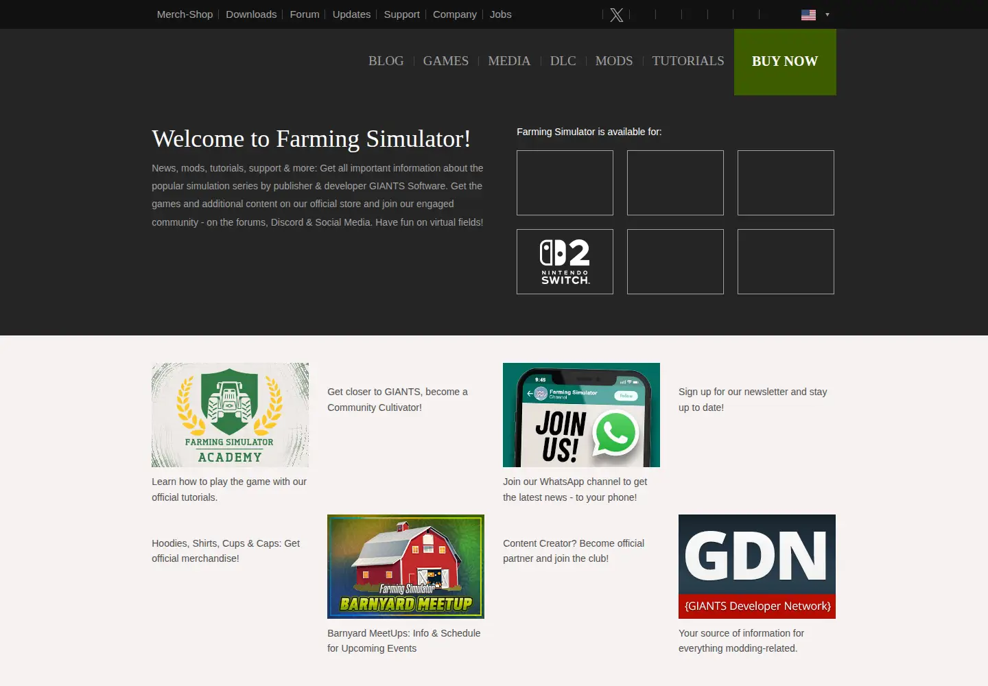Screenshot of farming-simulator.com