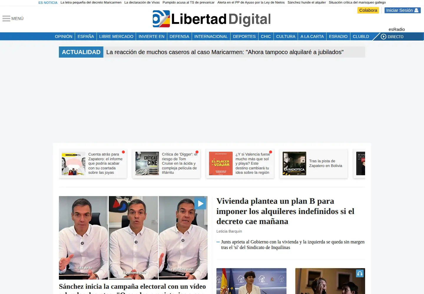Screenshot of libertaddigital.com