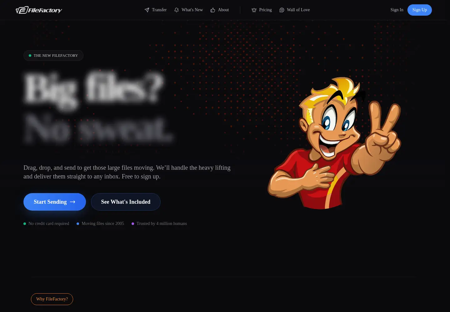 Screenshot of filefactory.com