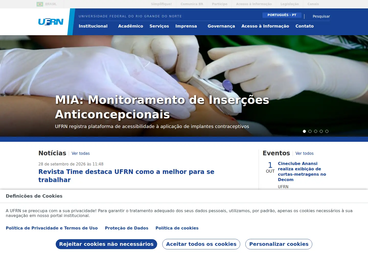 Screenshot of ufrn.br