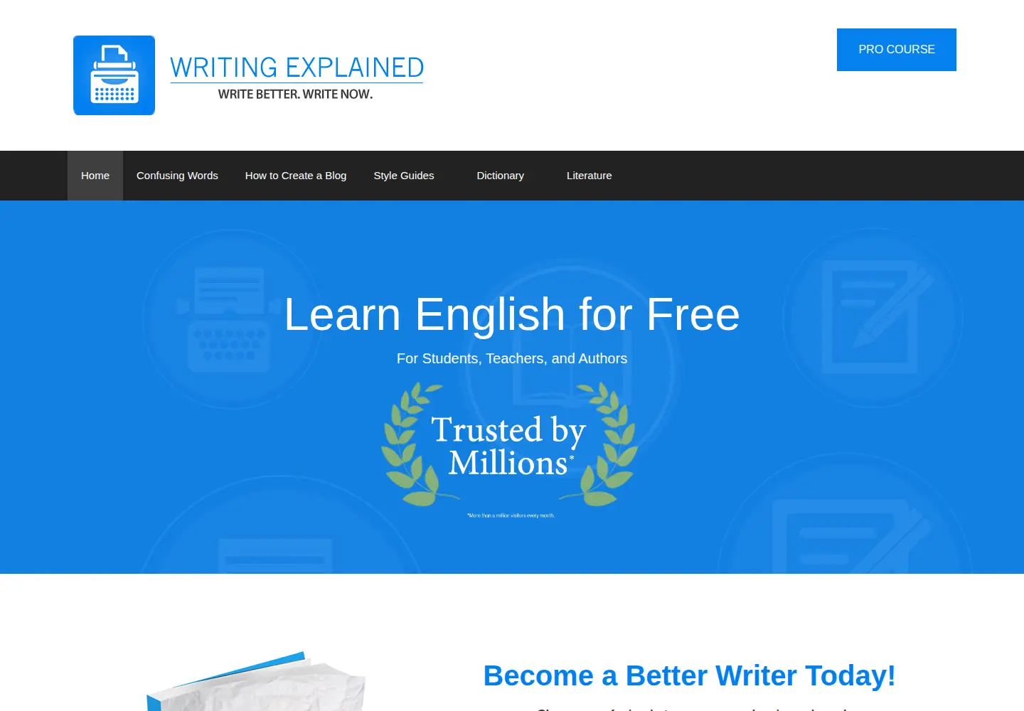 Screenshot of writingexplained.org