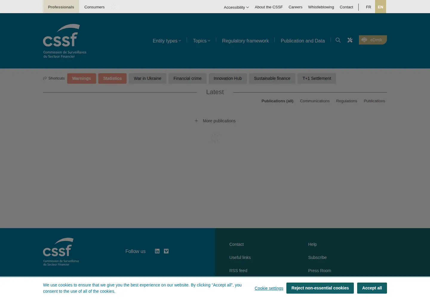 Screenshot of cssf.lu