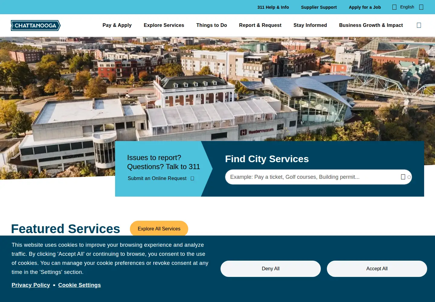 Screenshot of chattanooga.gov