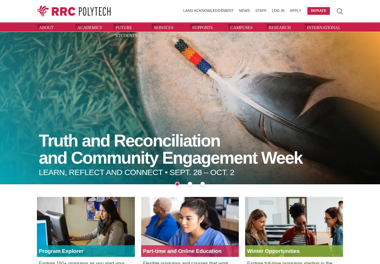 Screenshot of rrc.ca