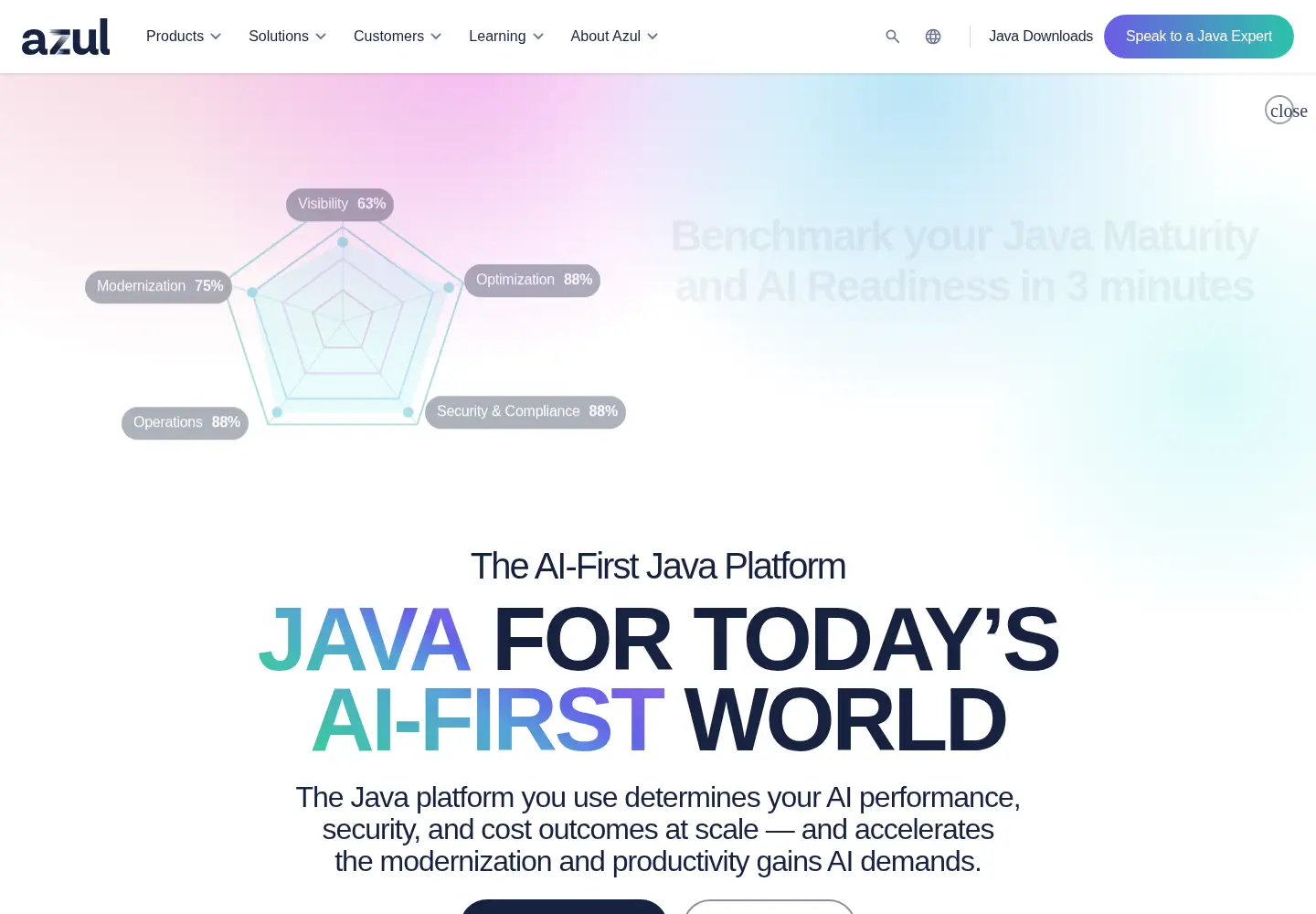 Screenshot of azul.com