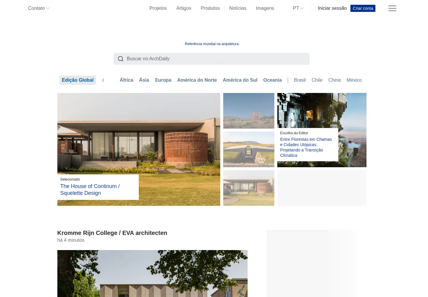 Screenshot of archdaily.com.br