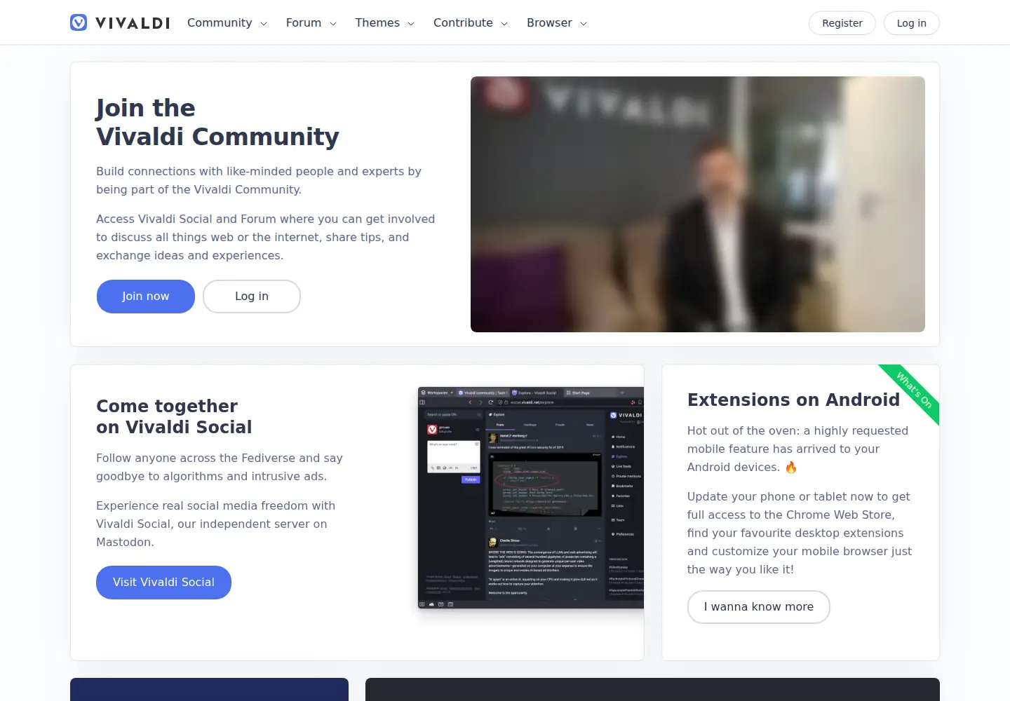 Screenshot of vivaldi.net