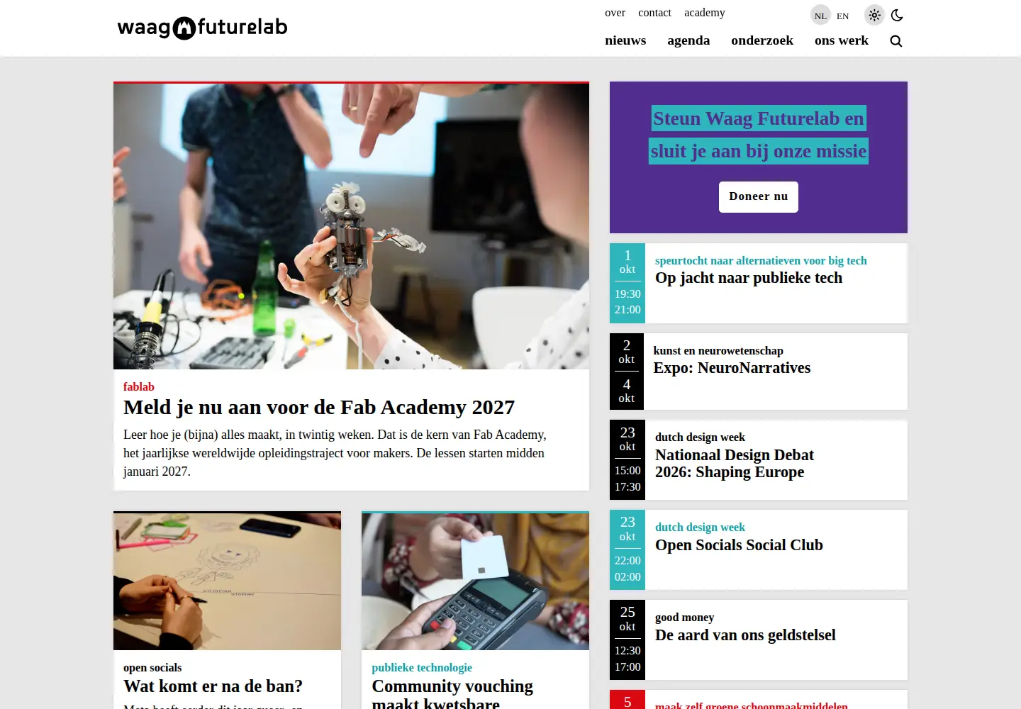 Screenshot of waag.org