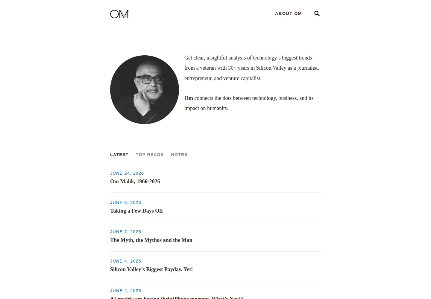 Screenshot of om.co