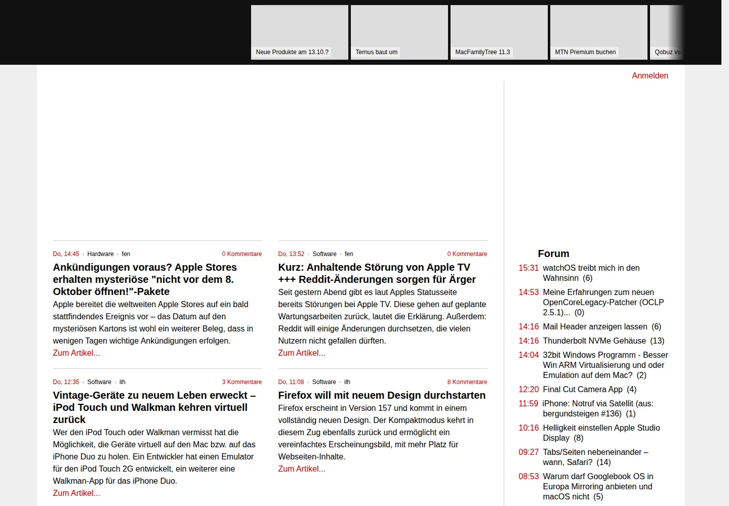 Screenshot of mactechnews.de